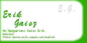 erik gaisz business card